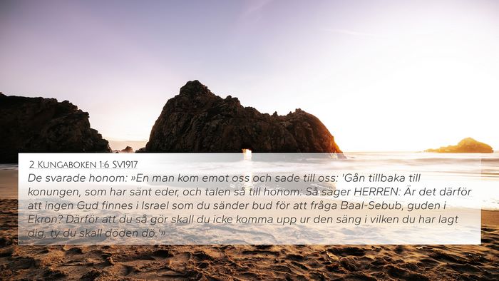 2 Kungaboken 1:6 SV1917 Bible Verse Image