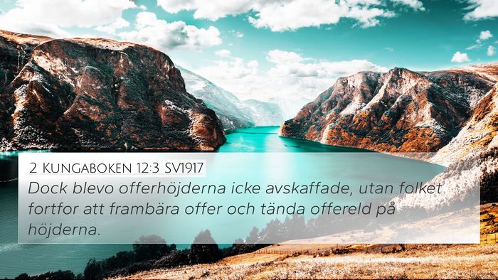 2 Kungaboken 12:3 SV1917 Bible Verse Image