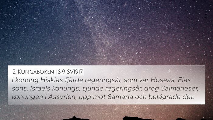 2 Kungaboken 18:9 SV1917 Bible Verse Image