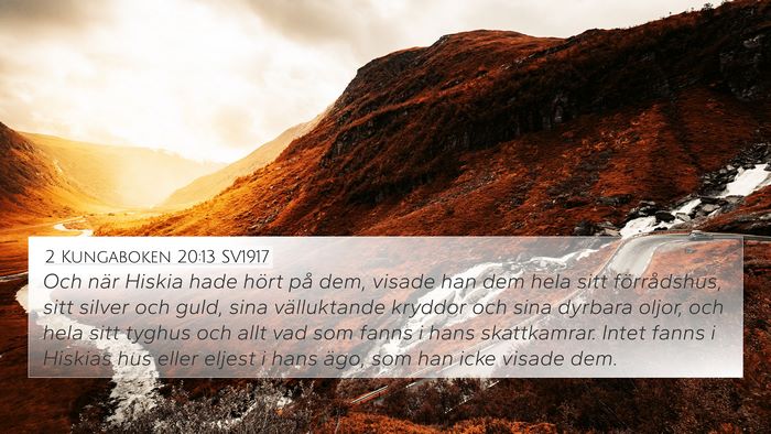 2 Kungaboken 20:13 SV1917 Bible Verse Image
