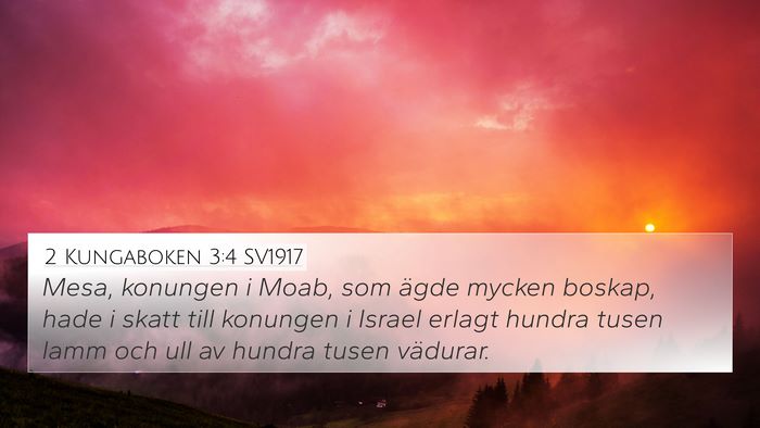 2 Kungaboken 3:4 SV1917 Bible Verse Image