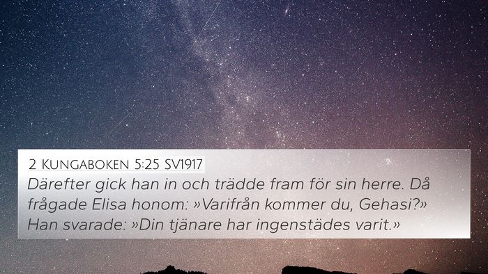 2 Kungaboken 5:25 SV1917 Bible Verse Image