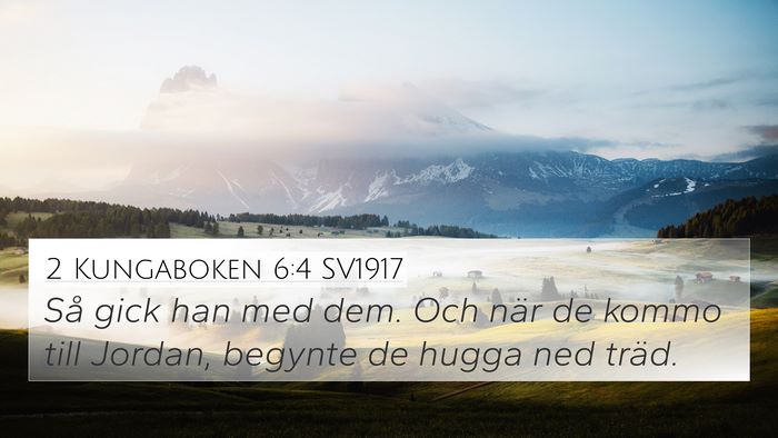 2 Kungaboken 6:4 SV1917 4K Wallpaper - Så gick han med dem. Och när de kommo till - 4K Wallpaper Bible Verse