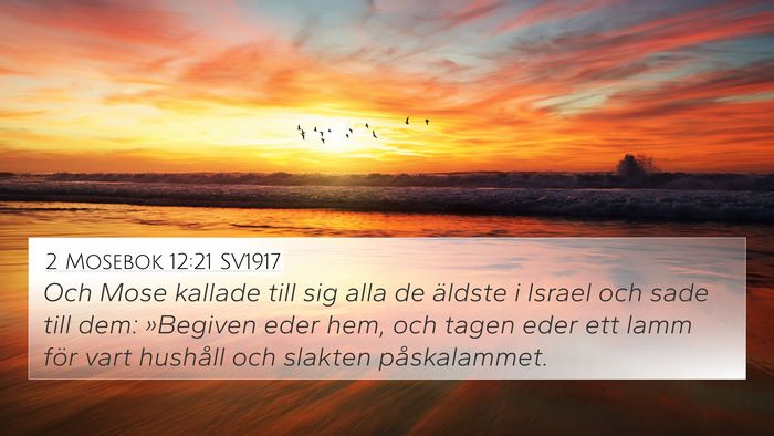 2 Mosebok 12:21 SV1917 Bible Verse Image