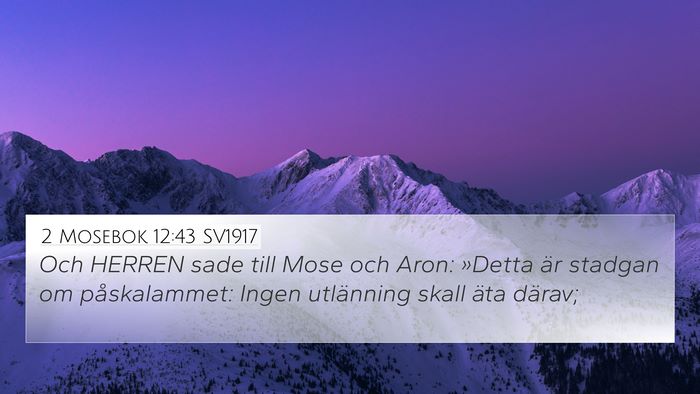 2 Mosebok 12:43 SV1917 Bible Verse Image