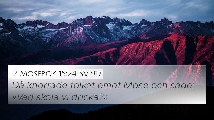 2 Mosebok 15:24 SV1917 Bible Verse Image