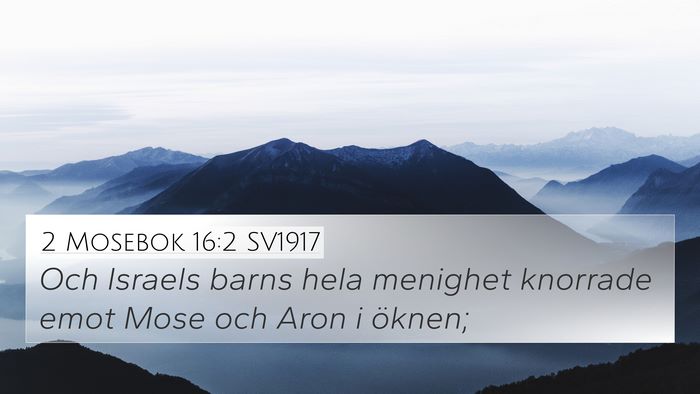 2 Mosebok 16:2 SV1917 Bible Verse Image