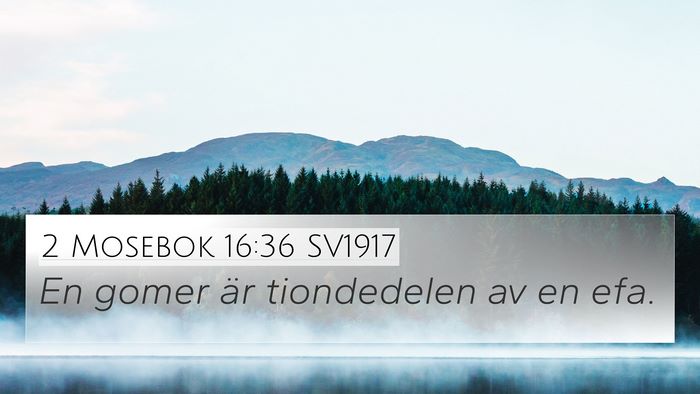 2 Mosebok 16:36 SV1917 Bible Verse Image