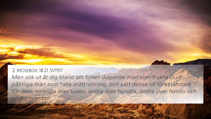 2 Mosebok 18:21 SV1917 Bible Verse Image