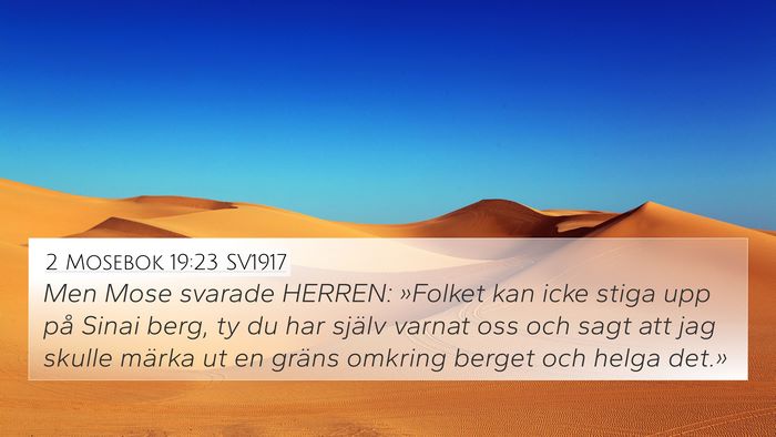 2 Mosebok 19:23 SV1917 Bible Verse Image