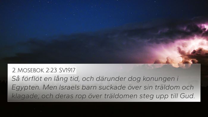 2 Mosebok 2:23 SV1917 Bible Verse Image