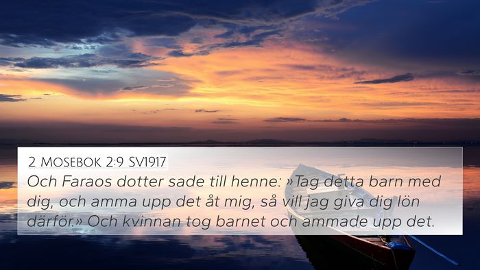 2 Mosebok 2:9 SV1917 4K Wallpaper - Och Faraos dotter sade till henne: »Tag detta - 4K Wallpaper Bible Verse