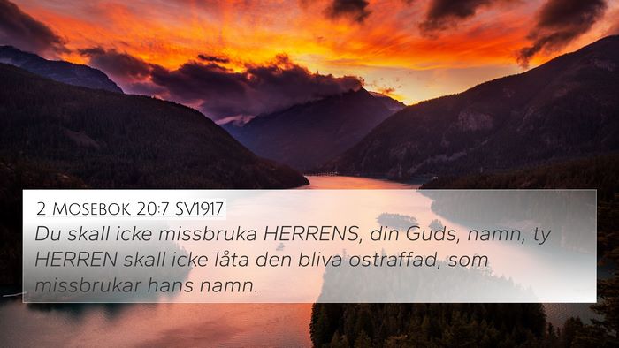 2 Mosebok 20:7 SV1917 Bible Verse Image