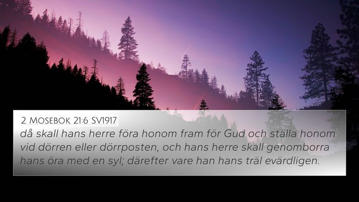 2 Mosebok 21:6 SV1917 Bible Verse Image