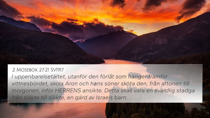 2 Mosebok 27:21 SV1917 Bible Verse Image