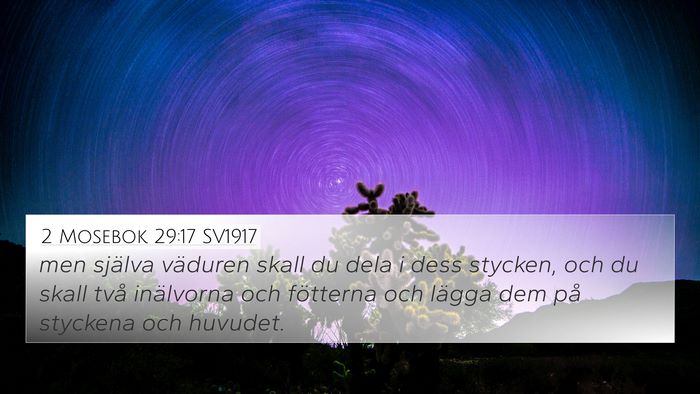 2 Mosebok 29:17 SV1917 Bible Verse Image