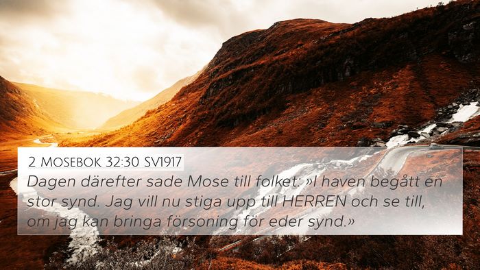 2 Mosebok 32:30 SV1917 Bible Verse Image