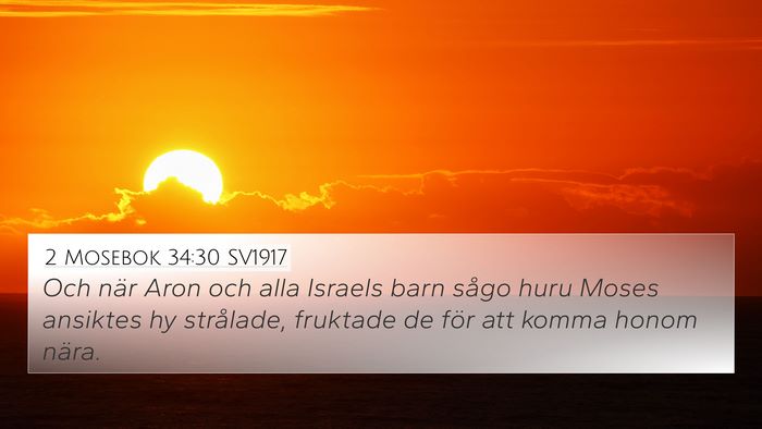 2 Mosebok 34:30 SV1917 Bible Verse Image