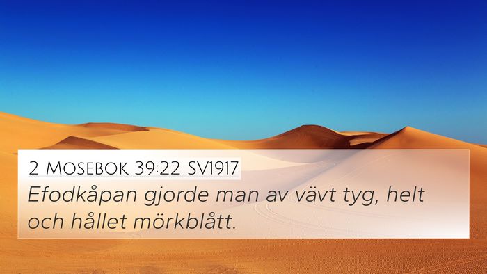 2 Mosebok 39:22 SV1917 Bible Verse Image