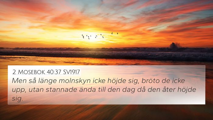 2 Mosebok 40:37 SV1917 4K Wallpaper - Men så länge molnskyn icke höjde sig, bröto - 4K Wallpaper Bible Verse