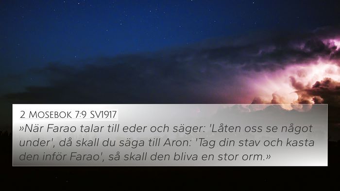 2 Mosebok 7:9 SV1917 Bible Verse Image