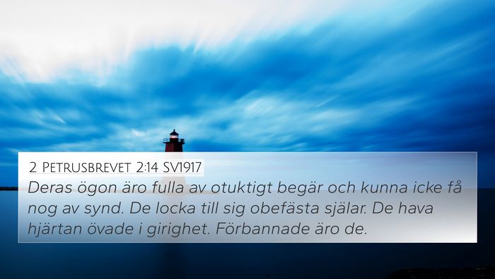 2 Petrusbrevet 2:14 SV1917 Bible Verse Image
