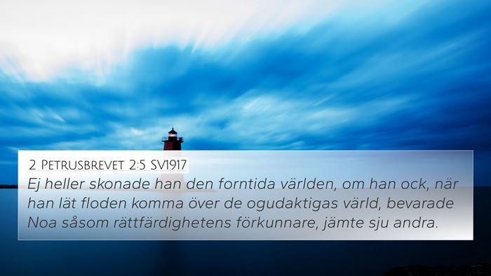 2 Petrusbrevet 2:5 SV1917 Bible Verse Image