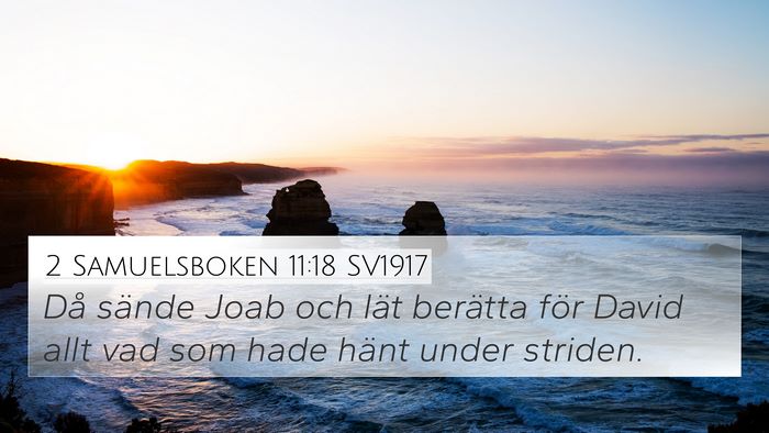 2 Samuelsboken 11:18 SV1917 Bible Verse Image