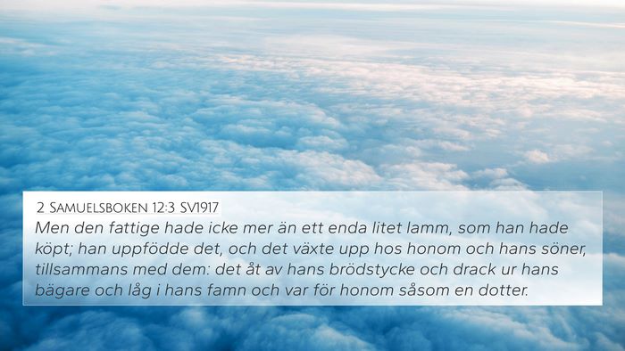 2 Samuelsboken 12:3 SV1917 Bible Verse Image