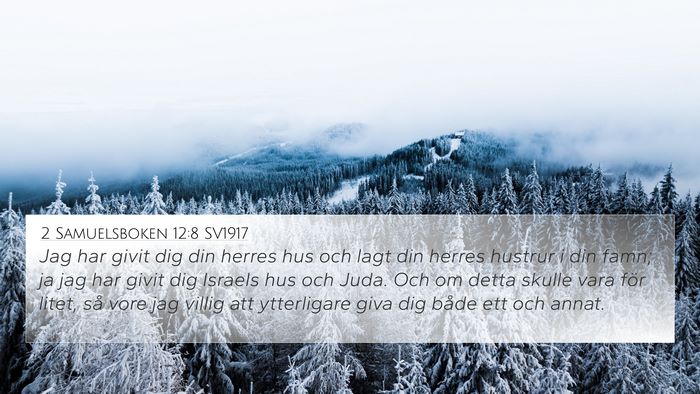 2 Samuelsboken 12:8 SV1917 Bible Verse Image