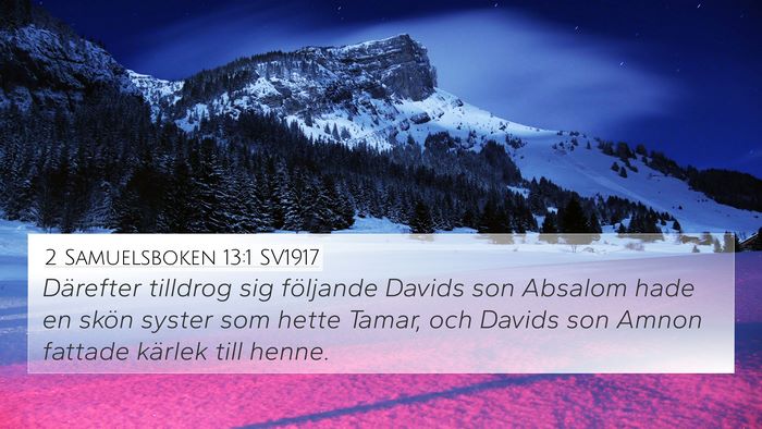 2 Samuelsboken 13:1 SV1917 Bible Verse Image