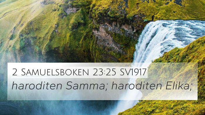 2 Samuelsboken 23:25 SV1917 Bible Verse Image