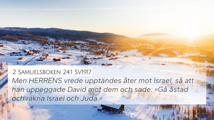 2 Samuelsboken 24:1 SV1917 Bible Verse Image