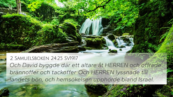 2 Samuelsboken 24:25 SV1917 Bible Verse Image