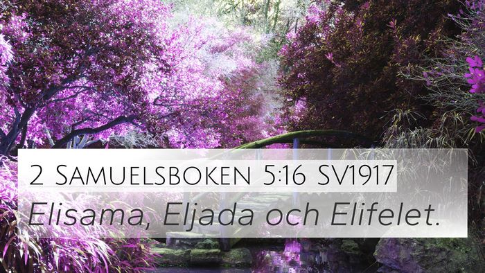 2 Samuelsboken 5:16 SV1917 4K Wallpaper - Elisama, Eljada och - 4K Wallpaper Bible Verse