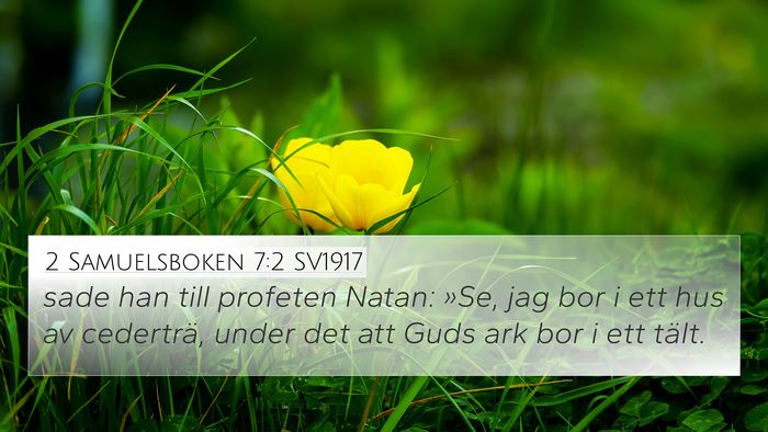 2 Samuelsboken 7:2 SV1917 Bible Verse Image