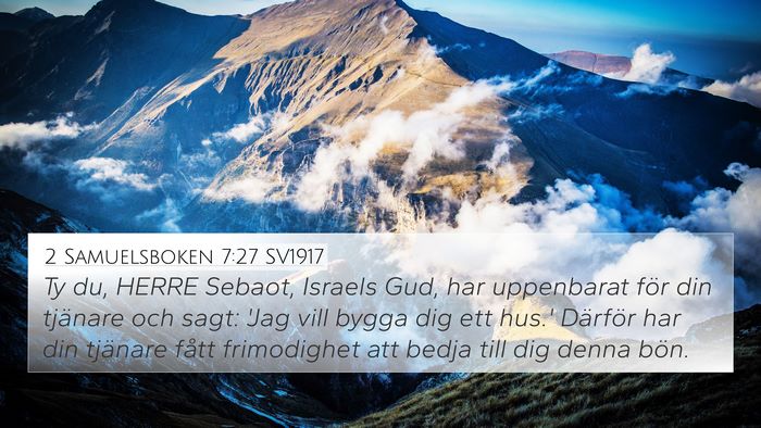 2 Samuelsboken 7:27 SV1917 Bible Verse Image