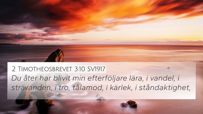 2 Timotheosbrevet 3:10 SV1917 Bible Verse Image