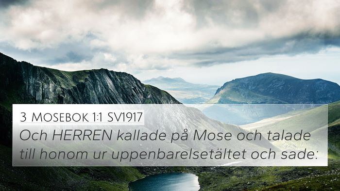 3 Mosebok 1:1 SV1917 Bible Verse Image