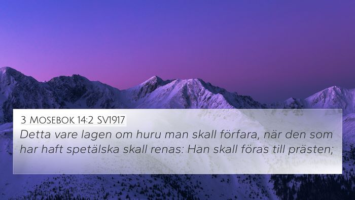 3 Mosebok 14:2 SV1917 Bible Verse Image
