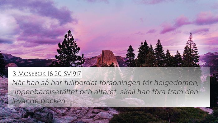 3 Mosebok 16:20 SV1917 4K Wallpaper - När han så har fullbordat försoningen för - 4K Wallpaper Bible Verse