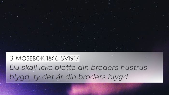 3 Mosebok 18:16 SV1917 Bible Verse Image