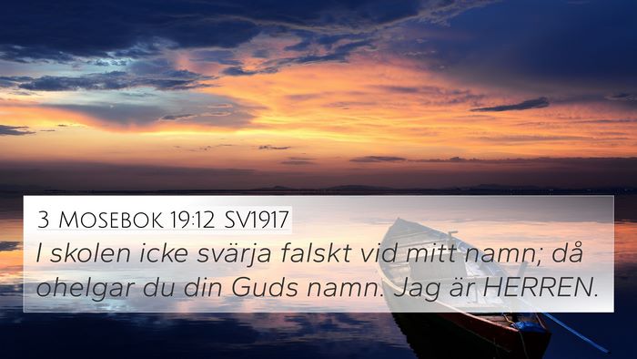 3 Mosebok 19:12 SV1917 Bible Verse Image