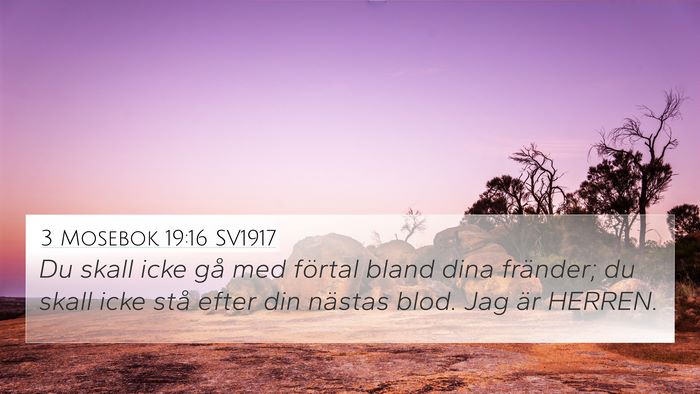 3 Mosebok 19:16 SV1917 Bible Verse Image