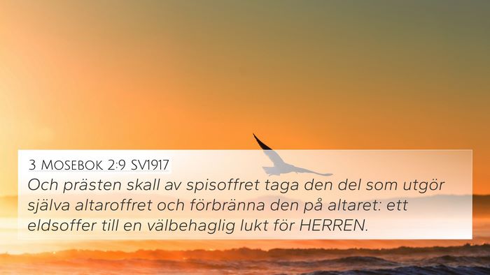 3 Mosebok 2:9 SV1917 Bible Verse Image