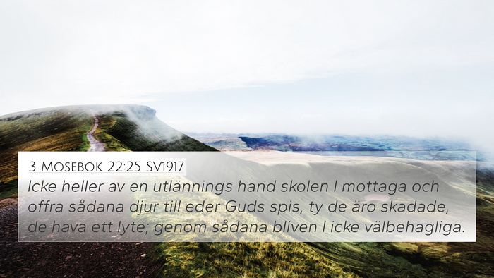 3 Mosebok 22:25 SV1917 Bible Verse Image
