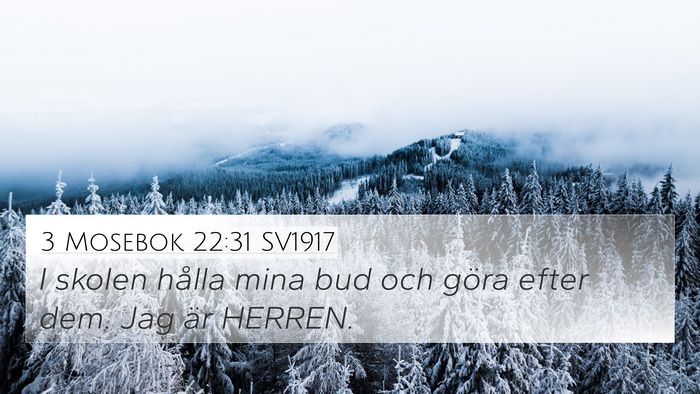 3 Mosebok 22:31 SV1917 Bible Verse Image