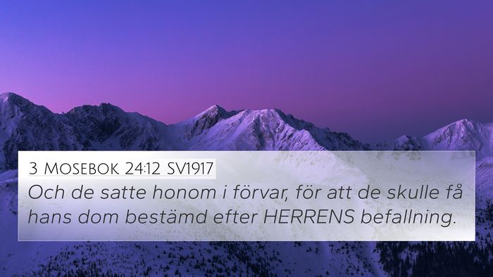3 Mosebok 24:12 SV1917 Bible Verse Image