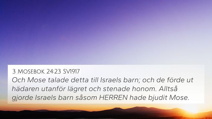 3 Mosebok 24:23 SV1917 Bible Verse Image