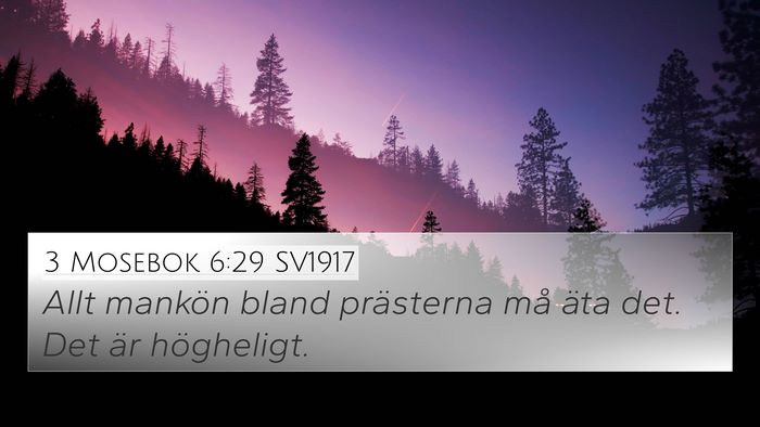 3 Mosebok 6:29 SV1917 Bible Verse Image
